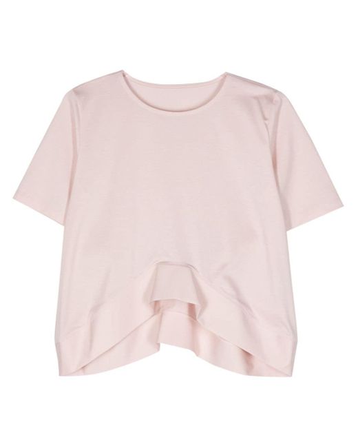 Issey Miyake Pink Asymmetric Cotton Jersey T-shirt