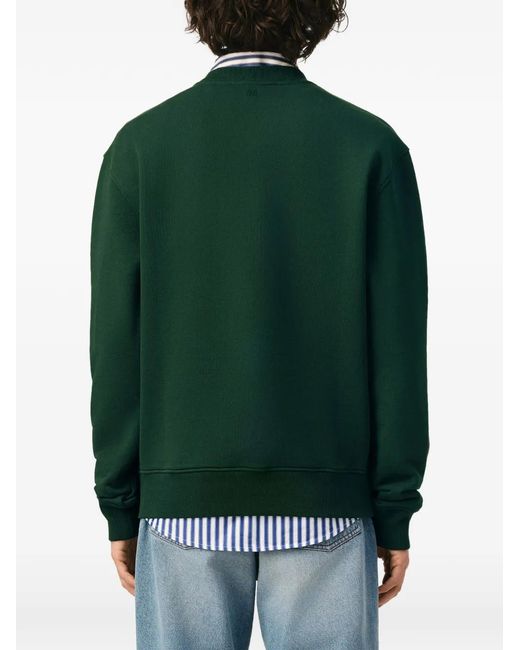 AMI Green Cotton Sweatshirt With Ami De Coeur for men