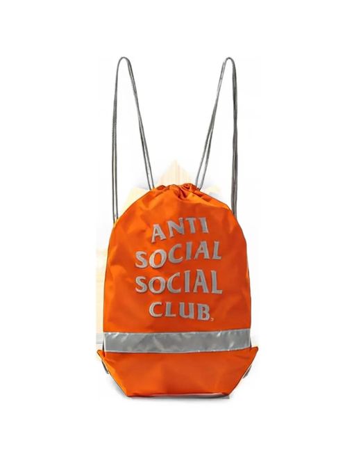 ANTI SOCIAL SOCIAL CLUB Orange 6Th Period Sports Logo-Print Backpack for men