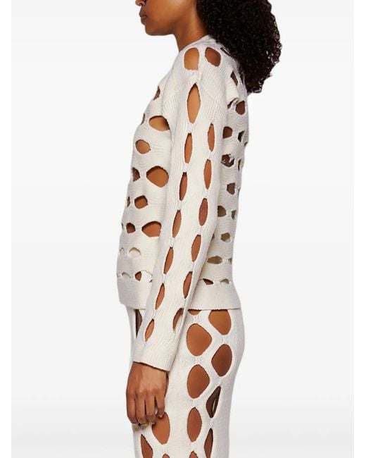 DIOTIMA White Galina Open-Knit Jumper