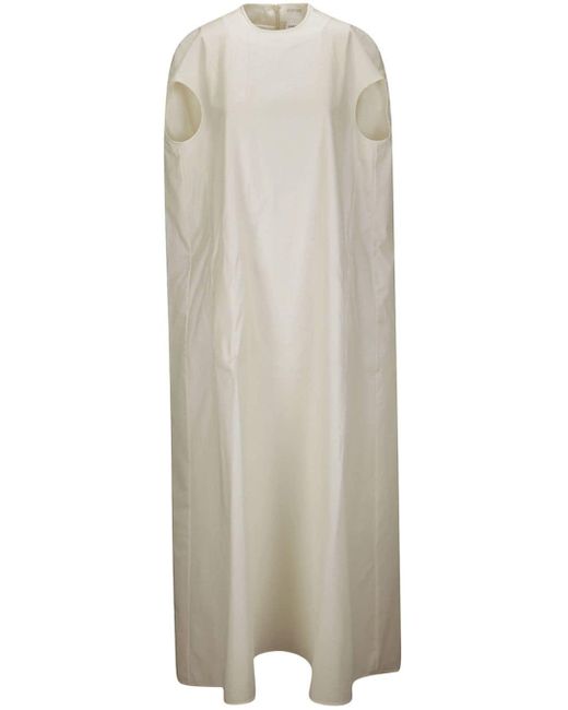 Sportmax White Sleeveless Cotton Maxi Dress