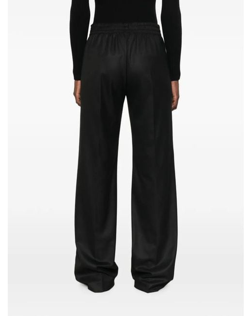 ERMANNO FIRENZE Black Drawstring-Waist Tailored Trousers