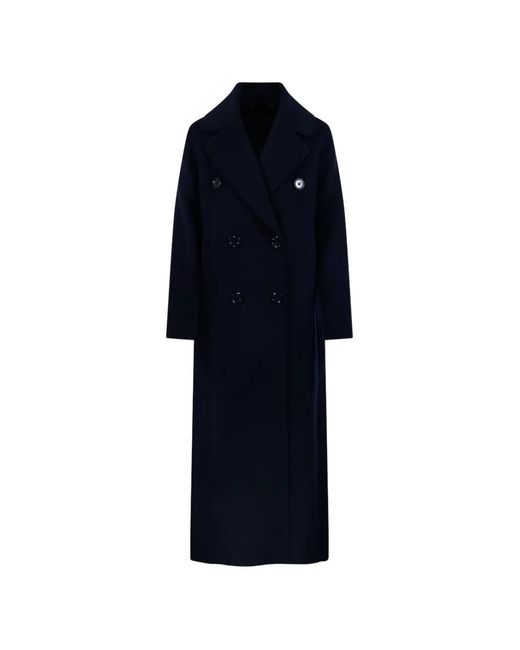 Max Mara Blue Double-Breasted Coats