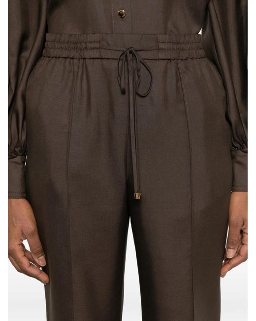 Zimmermann Brown Drawstring-Fastening Trousers