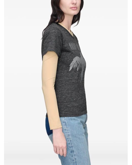 Maison Margiela Black Bird-Motif T-Shirt
