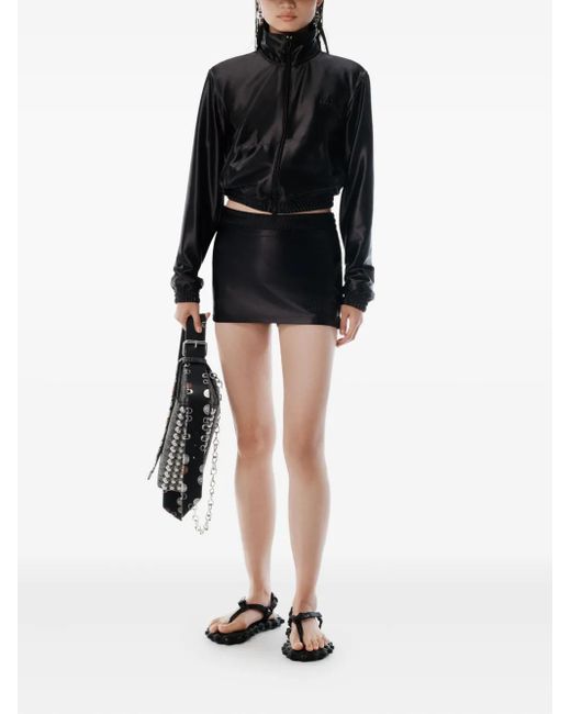 Alexander Wang Black Satin Track Jacket