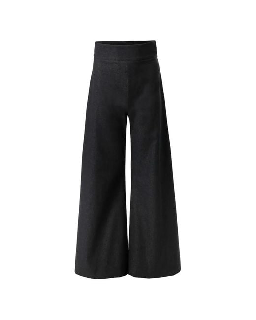 Carolina Herrera Black Diane Wide-Leg Jeans