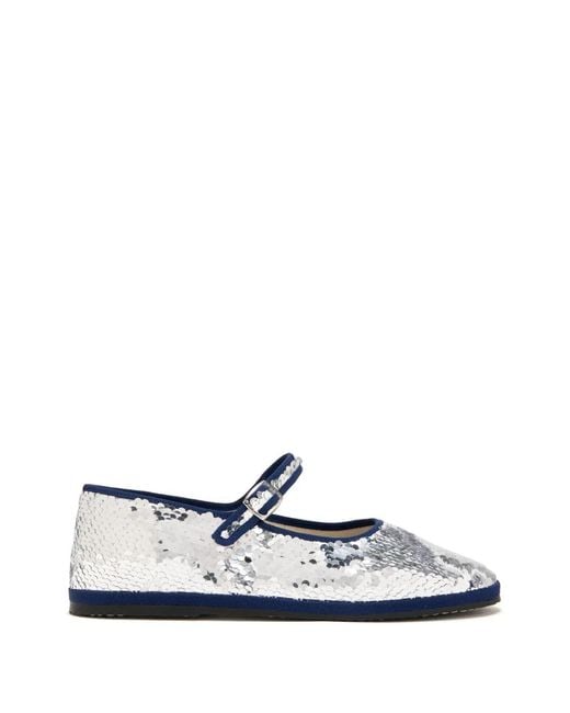 Capulet White Bambina Pietra Mary Jane Ballet Flats