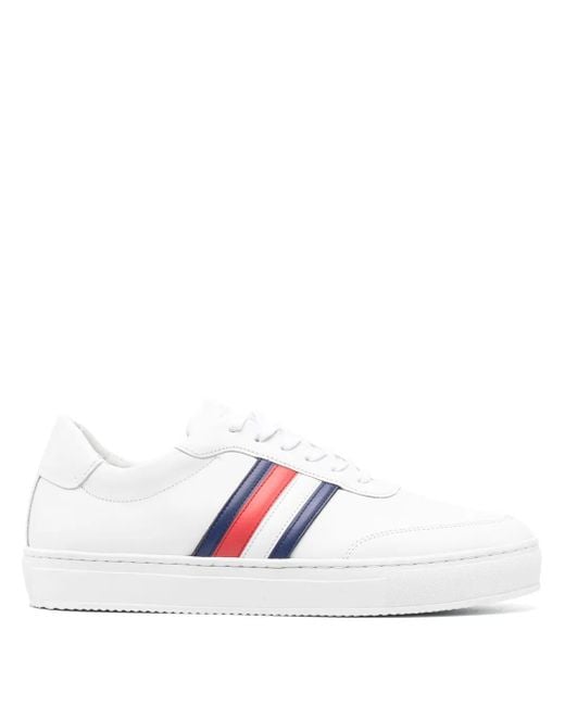 Tommy Hilfiger White Logo-Print Low-Top Sneakers for men