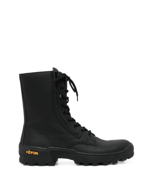 Yohji Yamamoto Black Bottes En Cuir for men