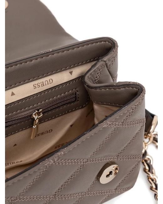 Guess Tamsin Quilted Shoulder Bag in Gray | Lyst