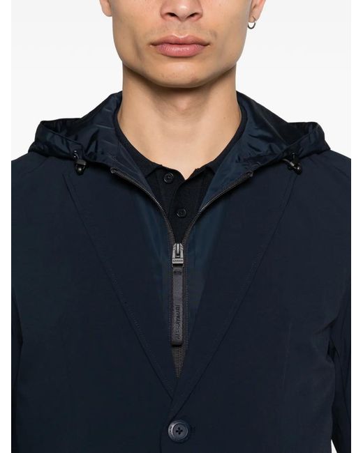 ALPHATAURI Blue Hooded Pocket Blazer