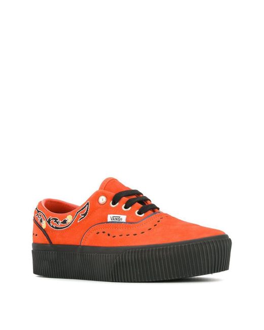 vans platform orange