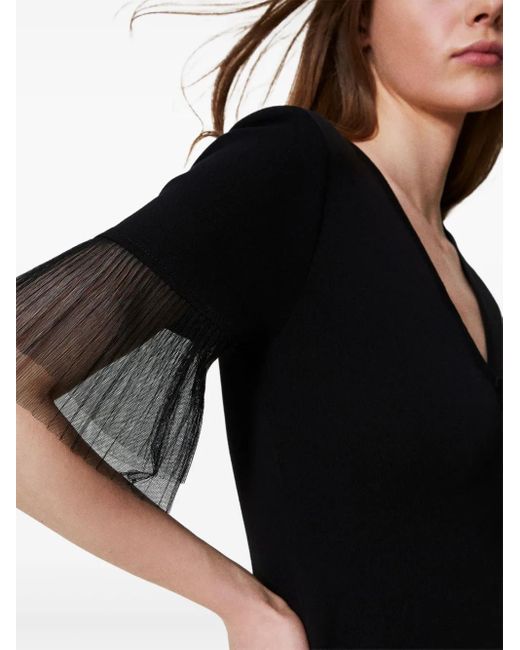 Twinset Black Tulle Trim Dress