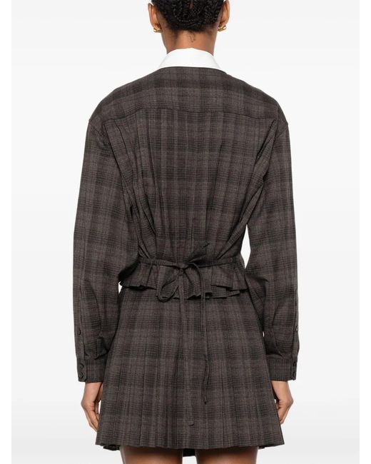 Sandro Black Checked Long-Sleeve Shirt