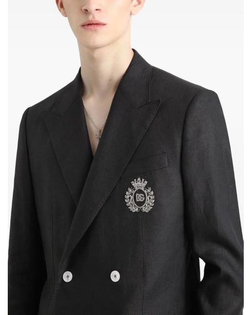 Blazer À Patch Monogramme Dolce & Gabbana pour homme en coloris Black