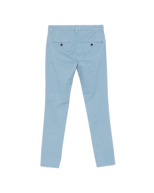 Dondup Blue Front-Pockets Trousers for men