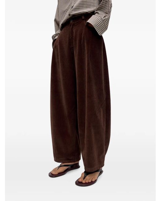 Cordera Purple Corduroy Baggy Trousers