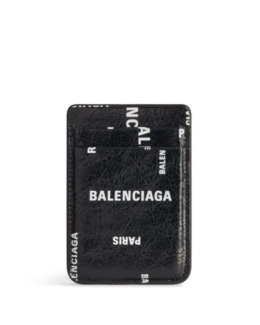 Balenciaga Kartenetui mit Logo-Print in Black für Herren
