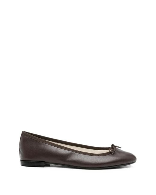 Repetto White Bow-Detail Ballet Flats