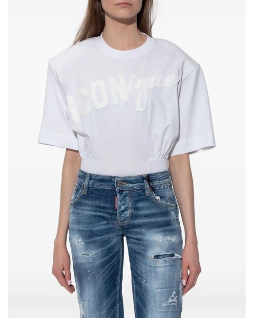 DSquared² White Iconique Bodysuit