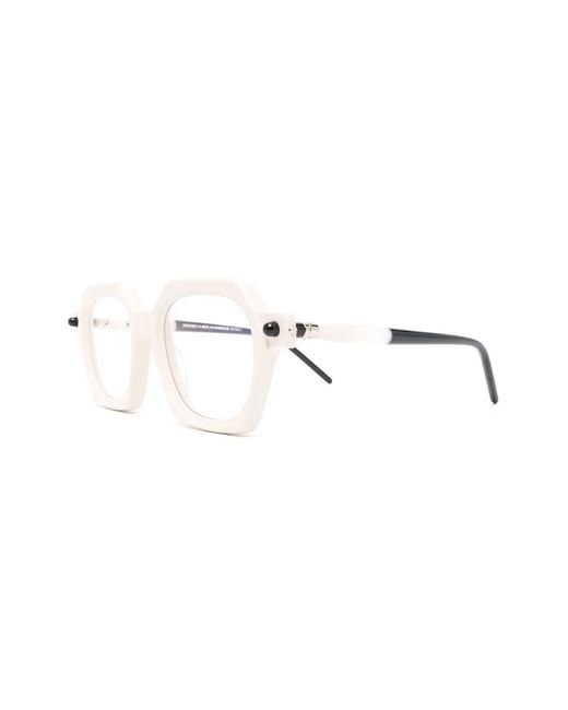 Kuboraum Metallic Square-Frame Glasses