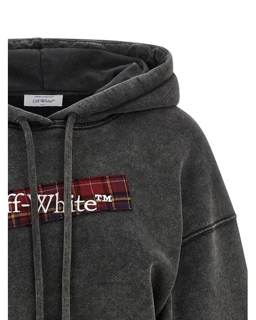 Off-White c/o Virgil Abloh Black Check Flan Bookish' Hoodie