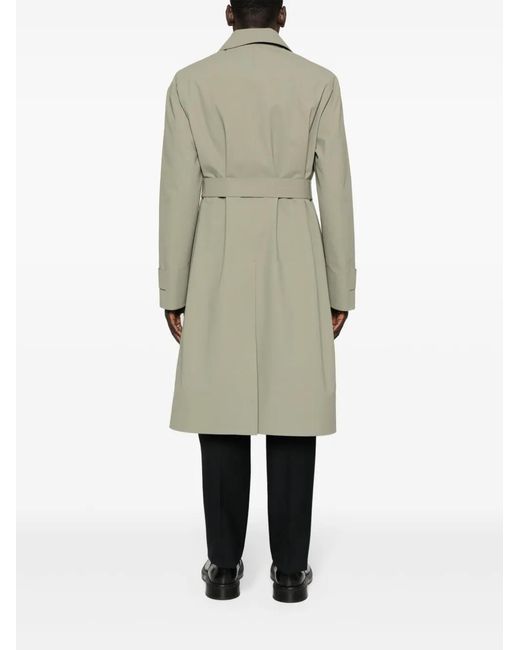 Jil Sander Green Cotton Trench Coat for men