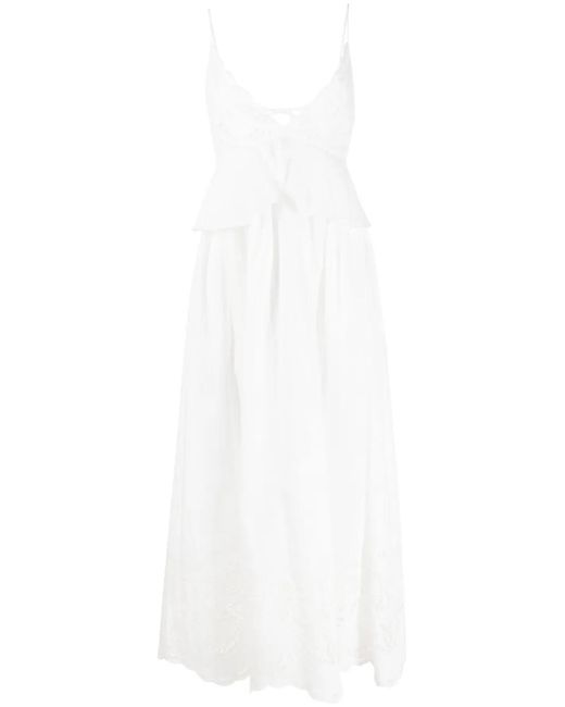 Stella McCartney White Broderie Anglaise Maxi Dress