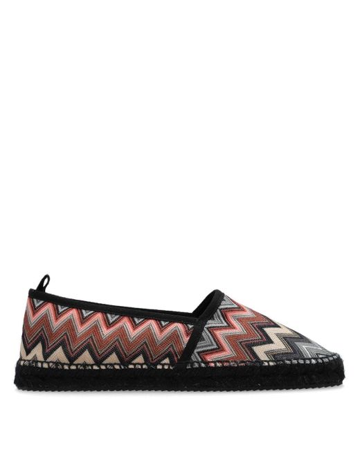 Alpargatas tejidas en zigzag Missoni de color Brown