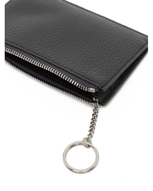 Agnes B. Black Leather Cardholder for men