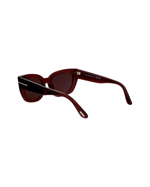 Tom Ford Brown Pilot-Frame Sunglasses