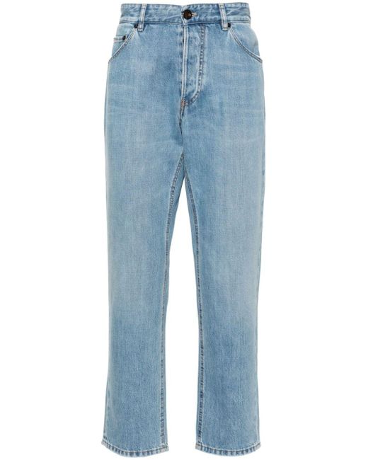 PT Torino Blue Rebel Mid-rise Straight-leg Jeans for men