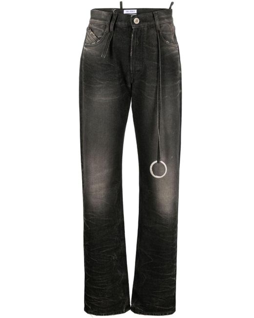 The Attico Jeans Met Toelopende Pijpen in het Gray