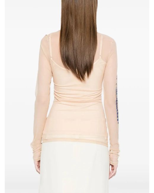 Sportmax Natural Spsnerine Long-Sleeve T-Shirt