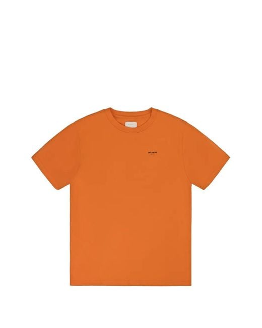 Aimé Leon Dore Orange Micro Din Logo-Print T-Shirt for men