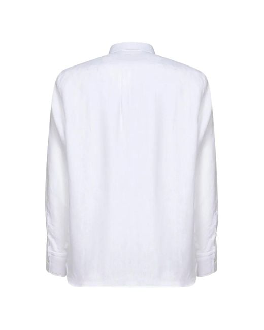 D4.0 White Polo À Patte De Boutonnage for men