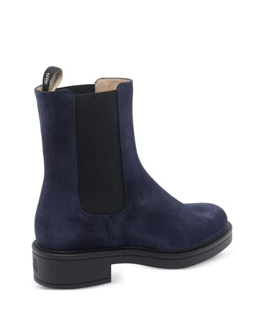 Stuart Weitzman Blue Stiefel aus Wildleder