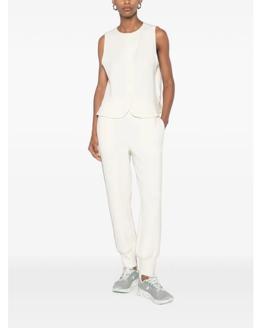 Varley White Josie Button-Front Vest