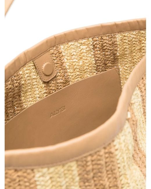 Alysi Raffia Schoudertas in het Natural