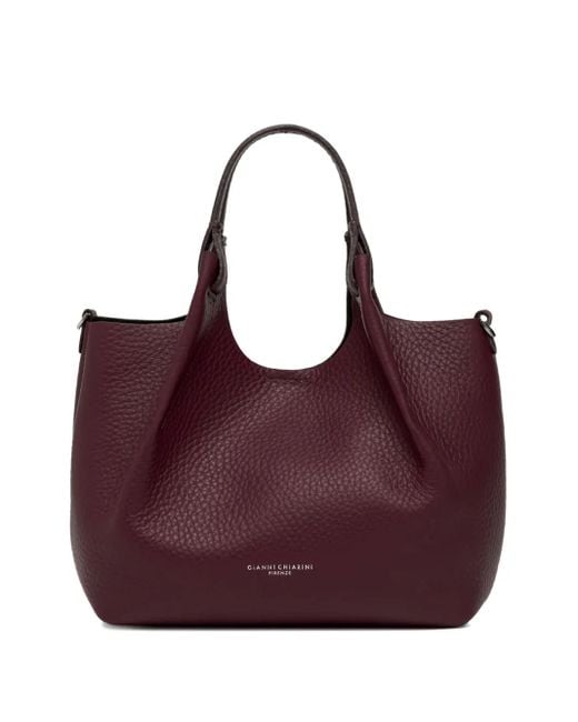 Gianni Chiarini Purple Dua Handtasche mit geknotetem Henkel