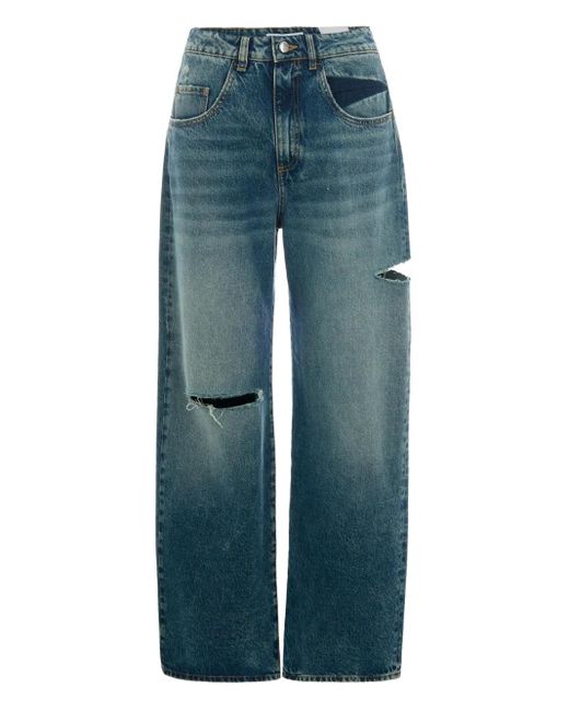 ICON DENIM Blue Cut-Out Detail Jeans