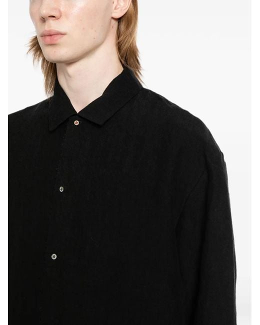 Ma+ Black Straight Shirt for men