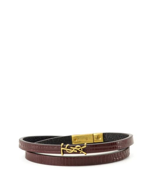 Saint Laurent White Cassandre Armband