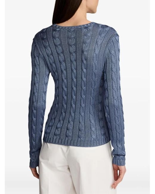 Ralph Lauren Blue Cable-Knit Sweater