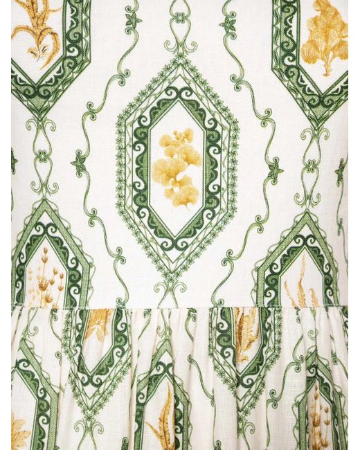 Agua Bendita White Nuez Calado Maxi Dress