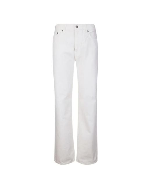 Haikure White Logo-Patch Jeans