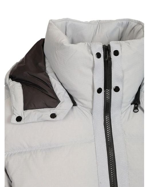 Stone Island Gray Cordura Ripstop Down Jacket for men