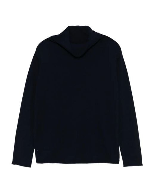 Le Tricot Perugia Blue Turtleneck Sweater