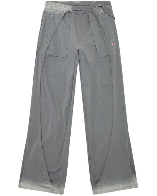 DIESEL Gray P-topahoop-n1 Ripped Track Pants for men